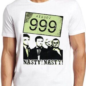999 T-Shirt Nasty Nasty Punk Rock Band Retro Music Fan Graphic Tee 81